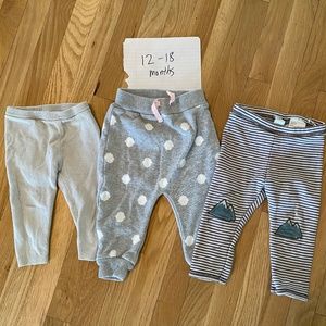 3 pairs/Lot Cute knit leggings sweatpants joggers H&M, Rosie Pope, Old Navy